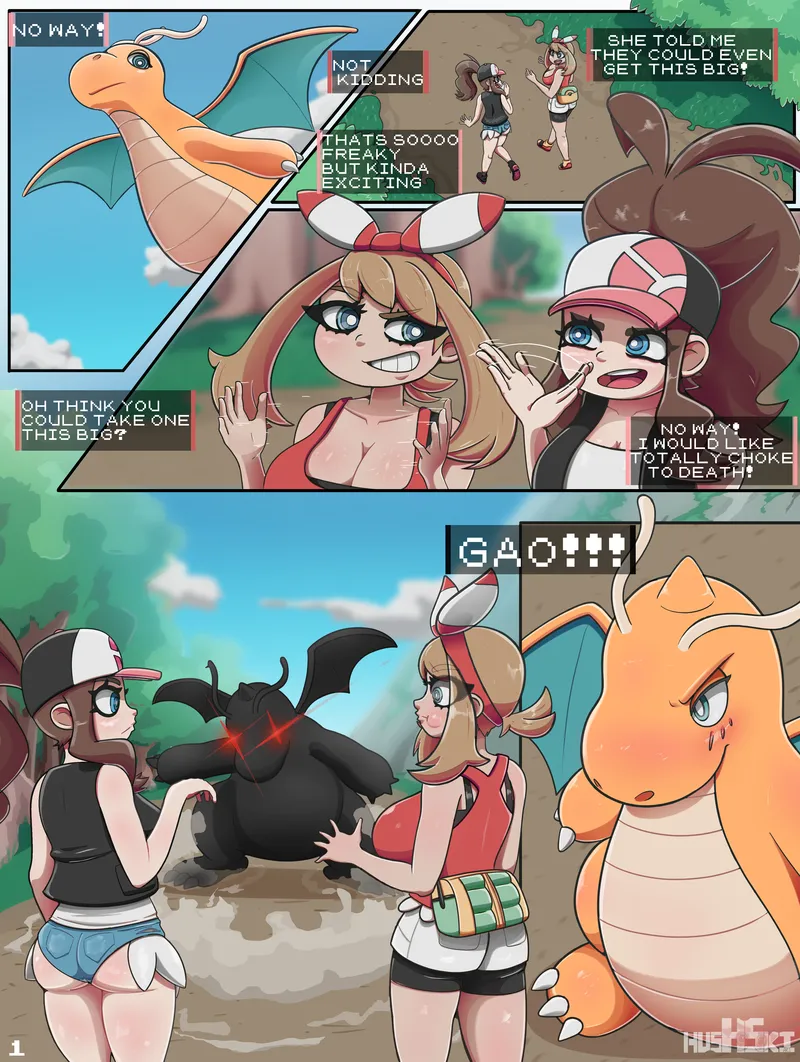 2 Girls 1 Dragon 001 and Pokemon Comic Porn
