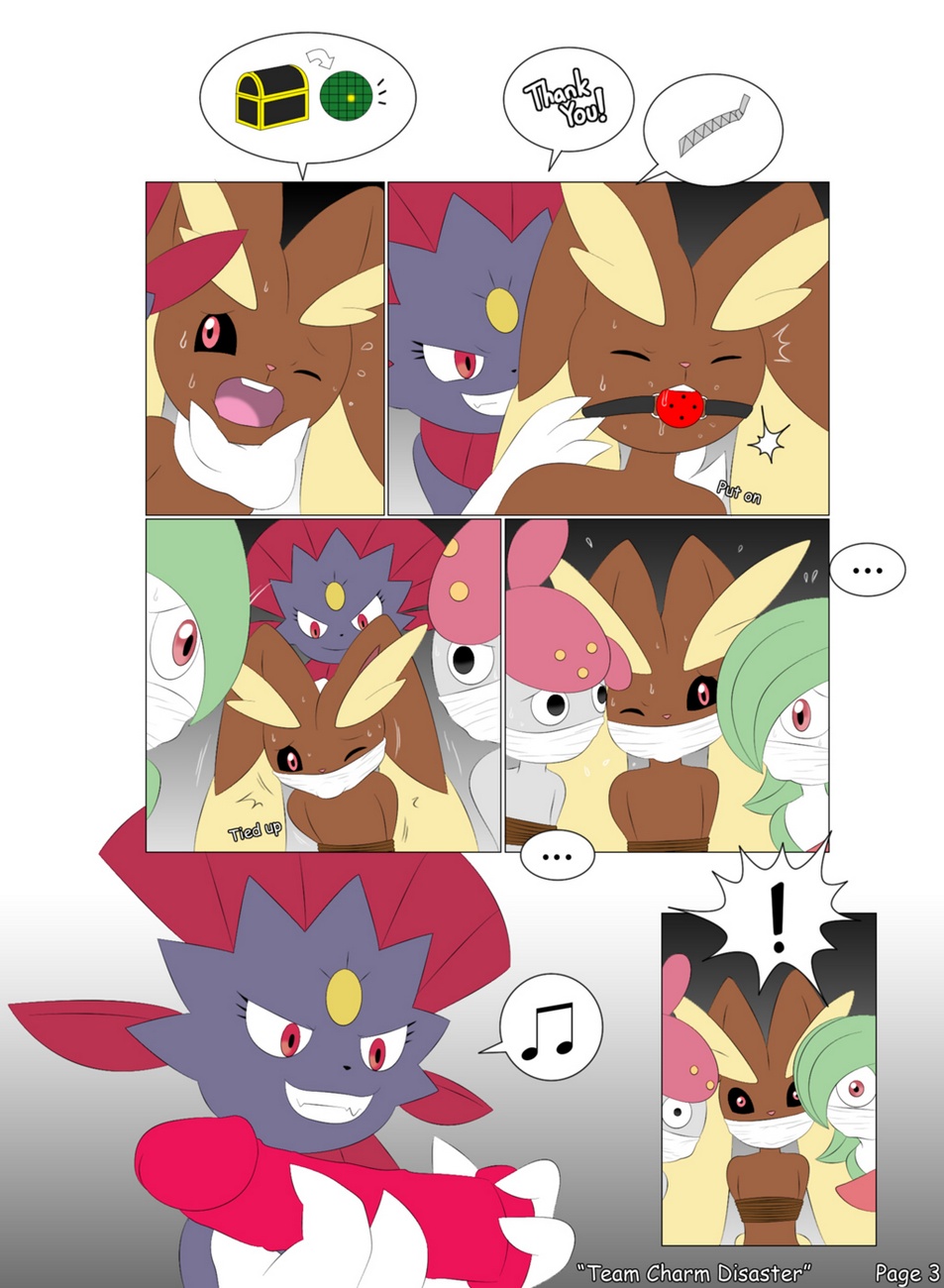 Team Charm Disaster 4 and Pokemon Comic Porn
