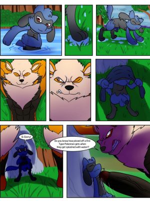Wet An Arcanine, Drench A Riolu 1 and Pokemon Comic Porn