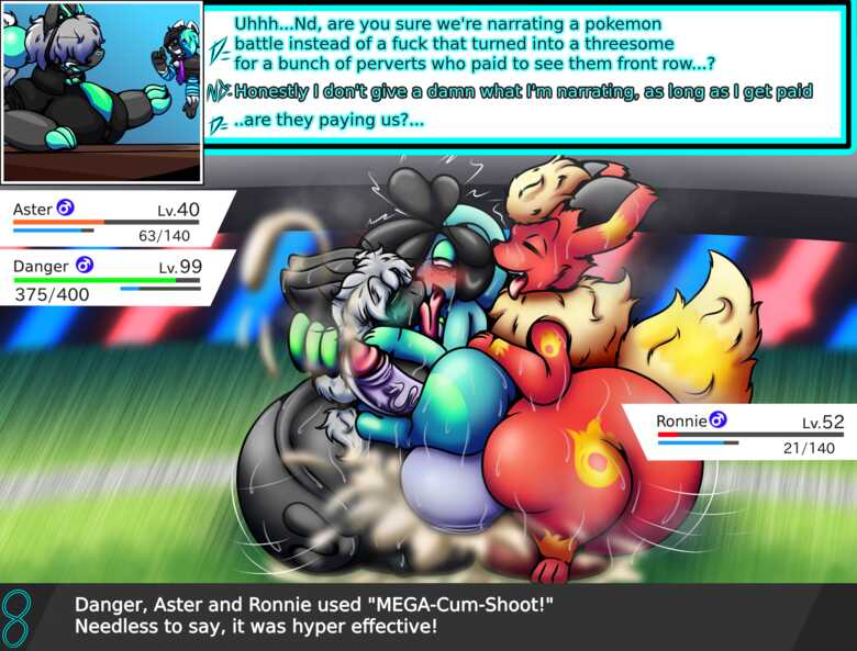 Battle Between Thickveevolutions 008 and Pokemon Comic Porn