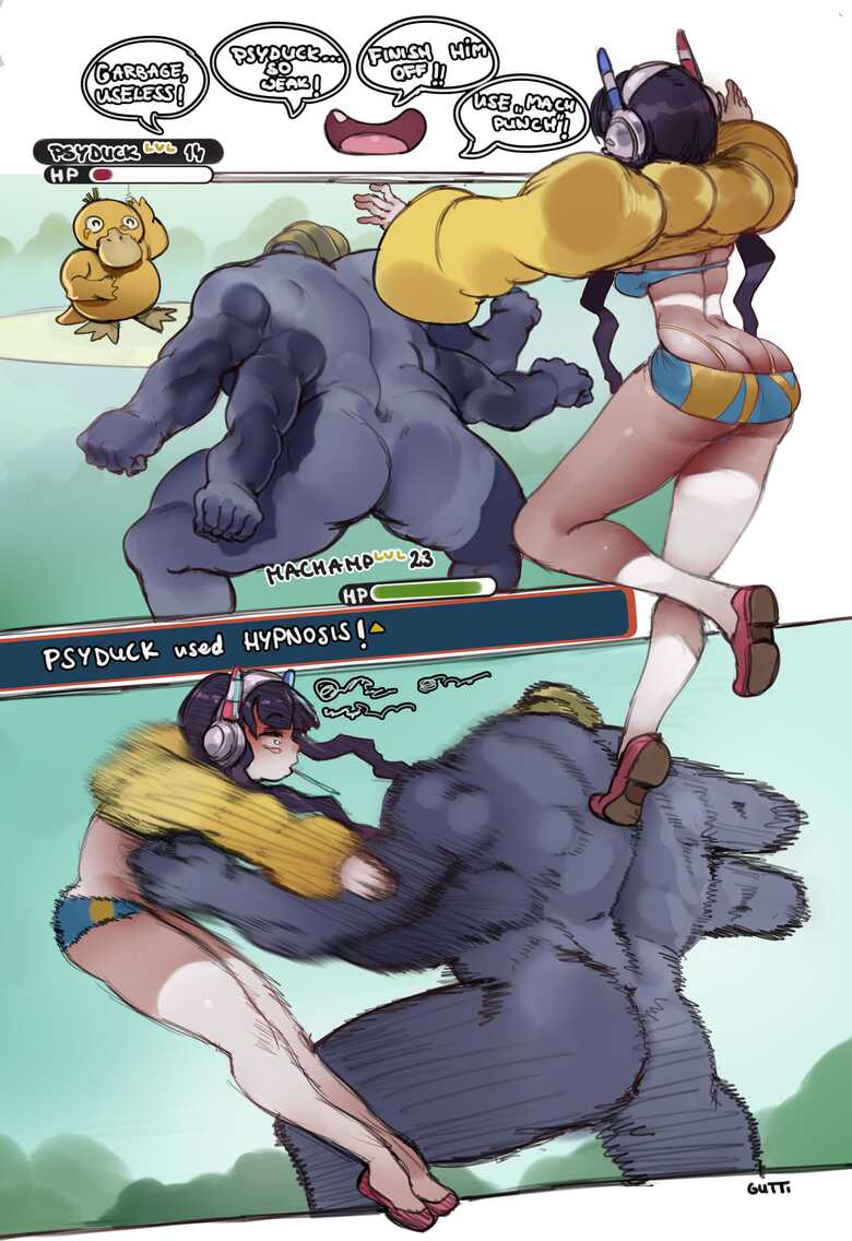 Elesa vs Machamp 001 and Pokemon Comic Porn