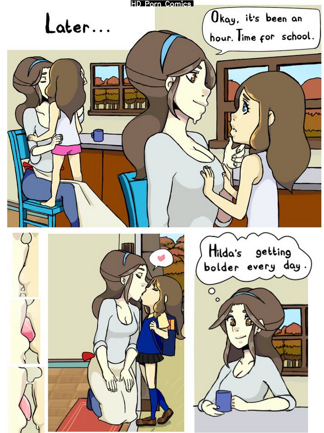 Lesbian Incest Cartoons - hilda-s-mom-004 - Pokemon Porn Comics