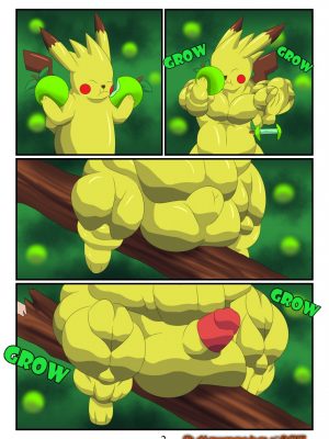 Pikachu Muscle Evolution 003 and Pokemon Comic Porn